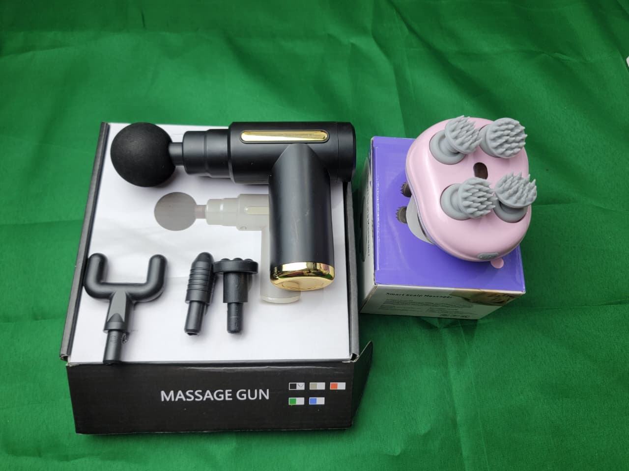 Massage gun and scalp massager combo
