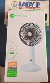 DP 7640 USB Rechargeable Floor Fan Summer Mute ventilator Student Desktop Table Fans for Office Bedroo image 2
