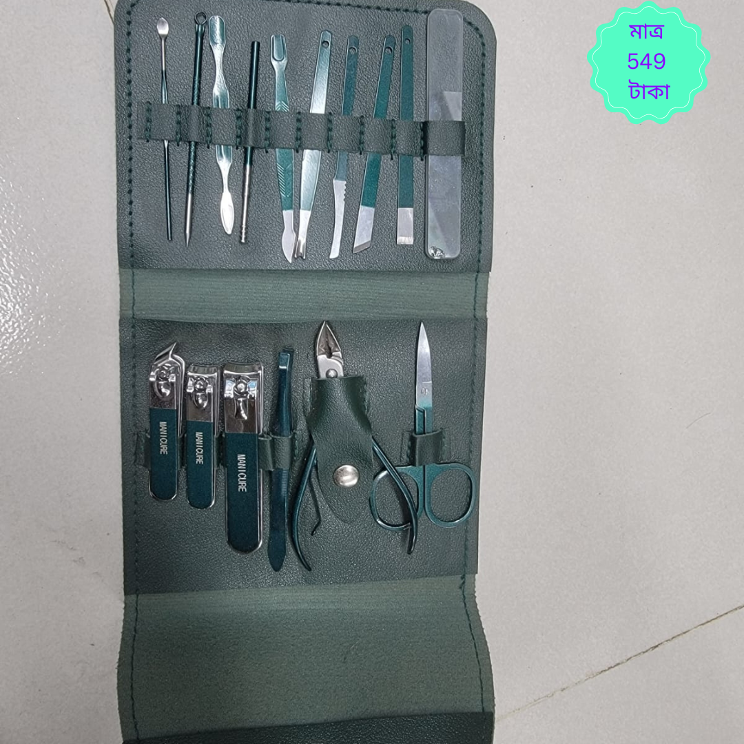 16Pcs Manicure Set Stainless Steel Nail Clippers Kit And Pedicure image 2