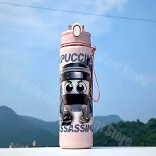 "Cappuccino Assassino" (also known as "Tung Tung Sahur" or "Italian Brainrot") water bottle 750ml image 2