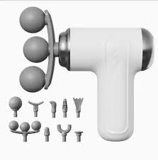 Multi-Head Muscle Massager with 9-Head Interchangeable Heads, Deep Tissue Handheld Relaxation Tool for Neck, Shoulder, Back