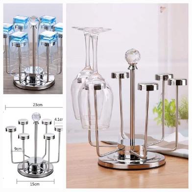 Prestige Cup & Glass Storage Rack Portable Water Drainer Organizer for Cabinet Kitchen .Stainless Steel and Bracket Shelf for Glasses. Stainless Steel and Bracket Shelf for Glass(Big Size)